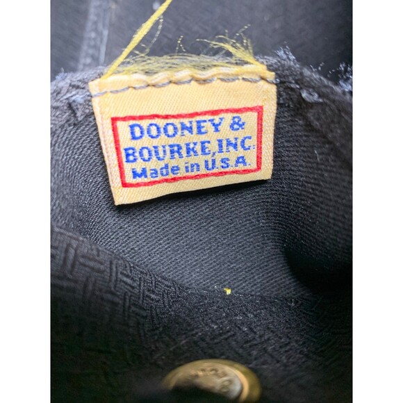 Dooney & Bourke Black Signature Canvas Leather Trim Satchel Bag detachable Strap - Picture 3 of 16